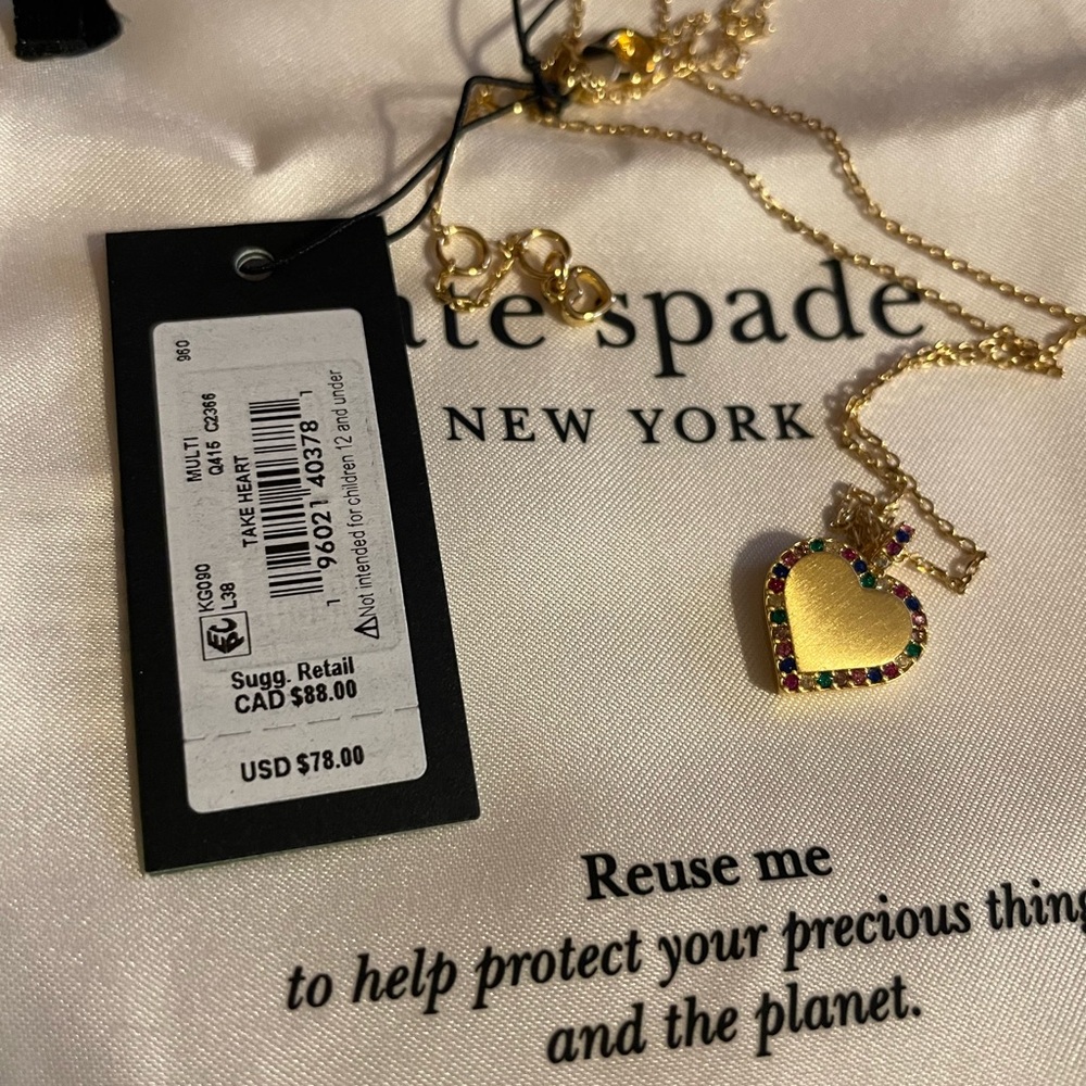 Kate Spade Gold Heart Pendant Necklace